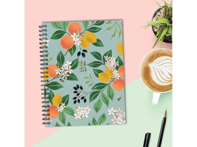2024-2025 Willow Creek Botanical Fruit 6.5" x 8.5" Academic Weekly & Monthly Planner, Paper Cover, Multicolor (46227)