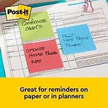 Post-it® Notes, 3 x 3, Poptimistic Collection, 100 Sheets/Pad, 5 Pads/Pack (654-5PK)