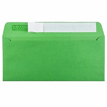 JAM Paper Peel & Seal #10 Business Envelope, 4 1/8 x 9 1/2, Christmas Green, 25/Pack (86555)