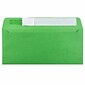 JAM Paper Peel & Seal #10 Business Envelope, 4 1/8" x 9 1/2", Christmas Green, 50/Pack (86555I)