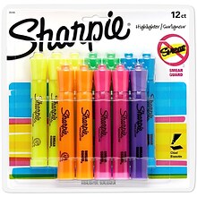 Sharpie Tank Highlighter, Chisel Tip, Assorted, Dozen (25145)