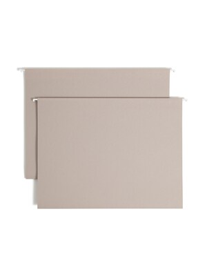 Smead Heavy Duty TUFF Box Bottom Hanging File Folder, 4 Expansion, 1-Tab, Legal Size, Steel Gray, 1