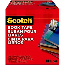 Scotch® Book Transparent Tape,  4 x 15 yds. (845-400)