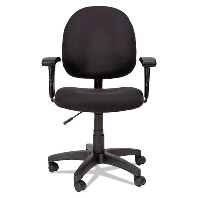 Alera® Essentia Series Height Adjustable Arm Acrylic Swivel Task Chair, Black (ALEVTA4810)