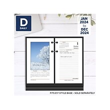 2024 AT-A-GLANCE 6 x 3.5 Photographic Loose-Leaf Desk Calendar Refill, Multicolor (E417-50-24)