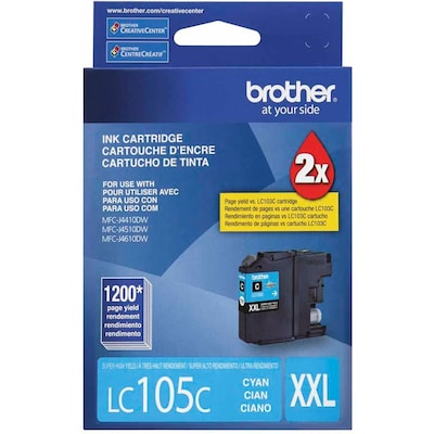 Brother LC105C Cyan Extra High Yield Ink   Cartridge