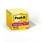 Post-it Super Sticky Notes, 4" x 4", Canary Collection, Lined, 90 Sheet/Pad, 12 Pads/Pack (675-12SSCP)