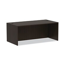 Alera Valencia Series Straight Front Desk Shell, 71w X 35 1/2d X 29 1/2h, Espresso