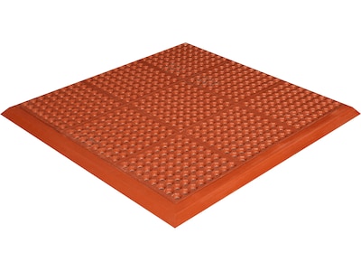 Crown Mats Safety-Step Perforated Safety Mat, 36 x 36, Terra-Cotta (KM RG33TC)