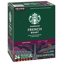 Starbucks French Roast Coffee Keurig® K-Cup® Pods, Dark Roast, 24/Box (SBK18996)