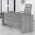 Bush Business Furniture Studio C 72W Bow Front Desk, Platinum Gray (SCD172PG)