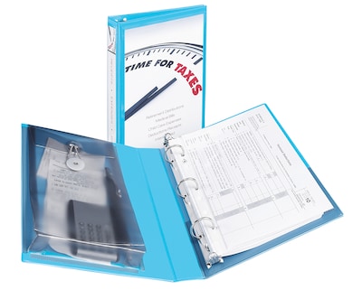 Avery Mini Protect & Store 1 3-Ring View Binders, Blue (23014)