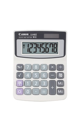 Canon LS-82Z 4075A007AA 8-Digit Portable Calculator, White