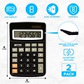 Better Office Products Desktop Calculator, 8-Digit LCD Display, Dual Power w/ Included Button Batter
