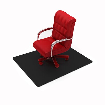 Floortex Advantagemat Vinyl Hard Floor Chair Mat, Rectangular, 48" x 60", Black (FR124860HEBV)