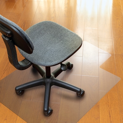 Floortex Valuemat Basic Vinyl Hard Floor Chair Mat with Lip, 36" x 48", Clear (NRCMFLVS0036)