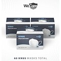 WeCare KN95 Disposable Face Mask, Adult, White, 60/Pack (TBN202718)