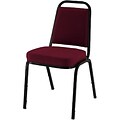 KFI® Crown Seat Fabric Stacking Chairs; Cabernet Fabric/Black Frame