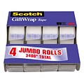 Scotch Gift Wrap Tape with Dispenser, 3/4 x 23.61 yds., 4 Rolls (415)