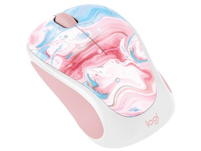 Logitech Design Limited Edition Cotton Candy Wireless Ambidextrous Optical Mouse, Multicolor (910-007055)