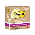 Post-it Recycled Super Sticky Notes, 3 x 3, Canary Collection, 70 Sheet/Pad, 5 Pads/Pack (654R-5SS