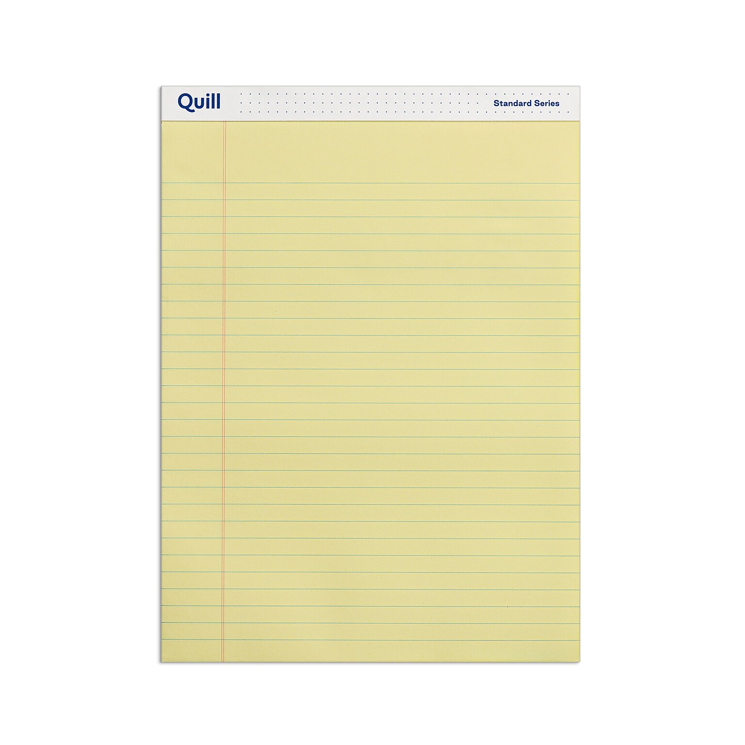 Quill Brand® Standard Series Legal Pad, 8-1/2 x 11, Wide Ruled, Canary Yellow, 50 Sheets/Pad, 12 Pads/Pack (740022)