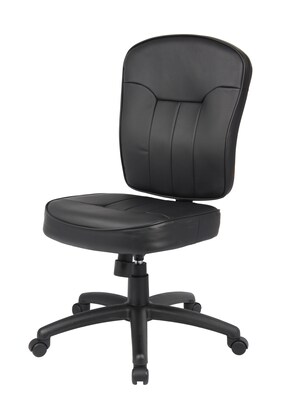 Boss Leather Task Chair, Black (B1560)