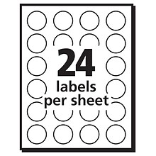 Avery Laser/Inkjet Color Coding Labels, 3/4 Dia., Red, 1008 Labels Per Pack (5466)