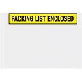 Self-Adhesive 7 x 5-1/2 Packing List Envelopes; Yellow Panel Face