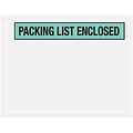 Self-Adhesive 7 x 5-1/2 Packing List Envelopes; Green Panel Face
