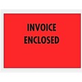 Self-Adhesive Invoice Enclosed Packing List Envelopes; Full-Face Red, 4-1/2x6