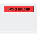 Self-Adhesive Invoice Enclosed Packing List Envelopes; Panel Face Red, 4-1/2x6