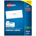 Avery Address Labels for Copiers 1-3/8 x 2-13/16, White, 24 Labels/Sheet, 100 Sheets/Box (5363)