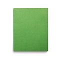 Staples Smooth 2-Pocket Paper Folder with Fasteners, Green, 25/Box (50773/27541-CC)