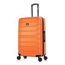 InUSA Trend Plastic 4-Wheel Spinner Luggage, Orange (IUTRE00L-ORA)