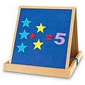 Learning Resources Double-Sided Tabletop Easel, 19-3/4H, Magnetic Whiteboard (LER7286)