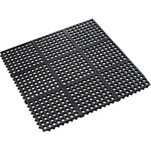 Crown Mats Safety-Step Perforated Safety Mat, 36 x 36, Black (KM RG33BK)