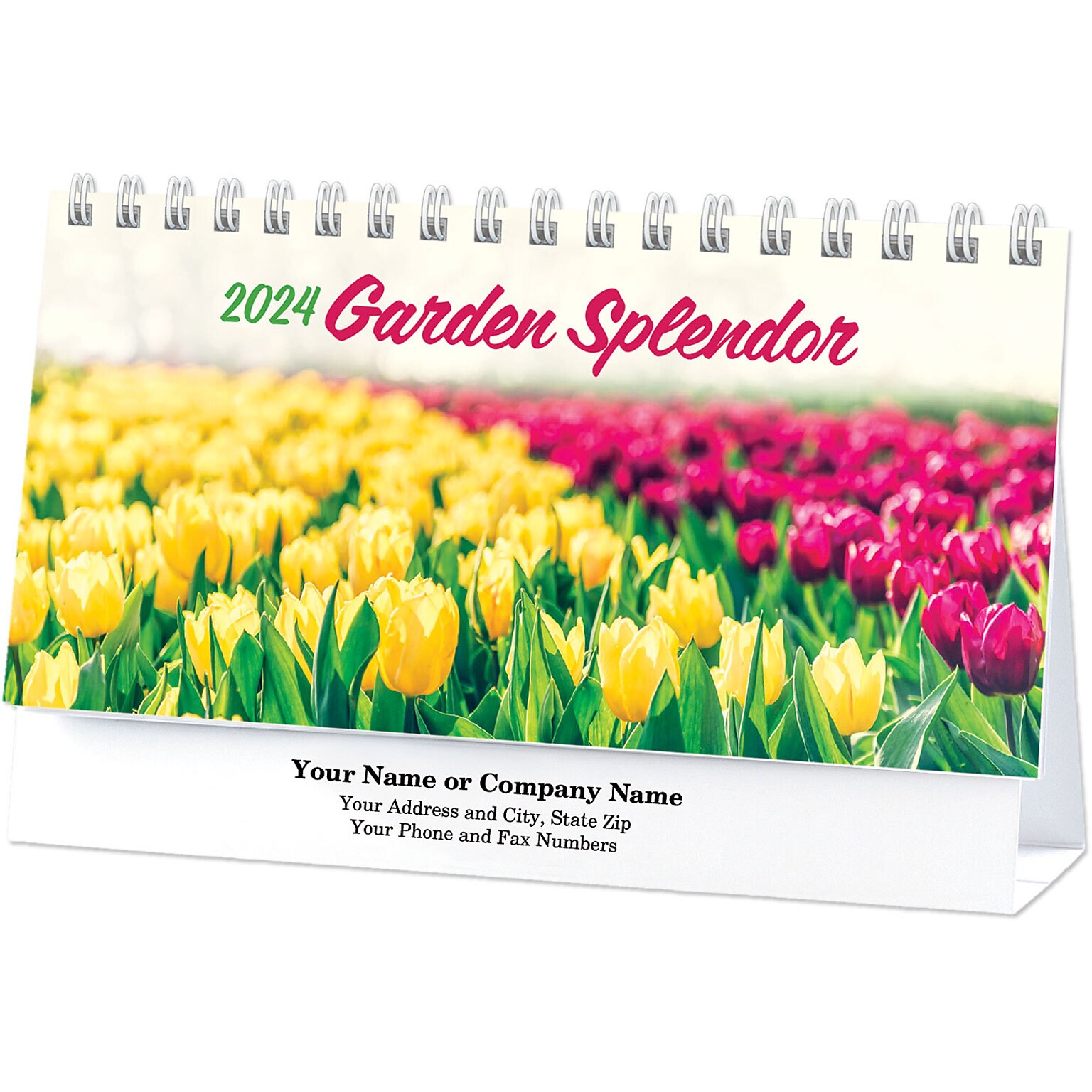 Custom Garden Splendor Desk Calendar