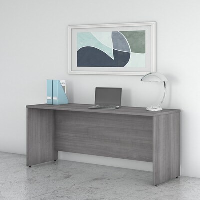 Bush Business Furniture Studio C 72"W Credenza Desk, Platinum Gray (SCD372PG)
