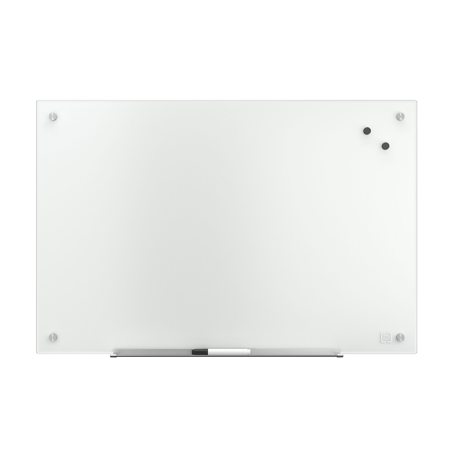 TRU RED™ Magnetic Tempered Glass Dry Erase Board, White, 3 x 2 (TR61195)