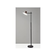 Adesso Elmore 56 Metal/Wood Floor Lamp with Round Shade (5181-01)