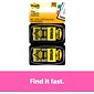 Post-it 'Notarize' Message Flags, 1" Wide, Yellow, 100 Flags/Pack (680-NZ2)