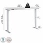 Bush Business Furniture Move 40 Series 72"W Electric Height Adjustable Standing Desk, White/Cool Gray Metallic (M4S7230WHSK)