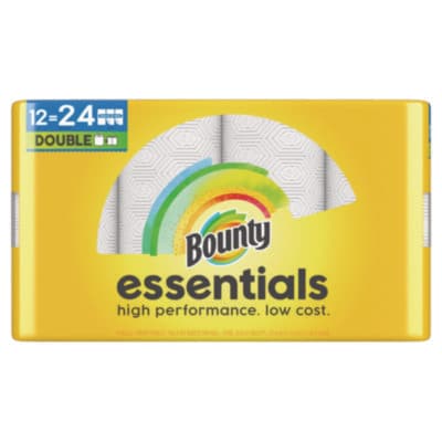 Bounty® Essentials Select-A-Size Kitchen Roll Paper Towels, 2-Ply, 108 Sheets/Roll, 12 Rolls/Carton