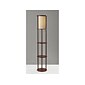 Adesso Stewart 62.5" Walnut Wood Floor Lamp with Cylindrical Off-White Shade (3117-15)