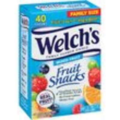 Welchs Fruit Snacks, Mixed Fruit, 0.9 oz., 40/Box