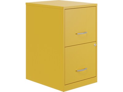 Space Solutions SOHO Smart File 2-Drawer Vertical File Cabinet, Letter Size, Lockable, Goldfinch (25272)