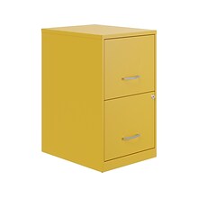Space Solutions SOHO Smart File 2-Drawer Vertical File Cabinet, Letter Size, Lockable, Goldfinch (25