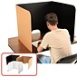 Classroom Products Foldable Cardboard Freestanding Privacy Shield, 24"H x 28"W, Black/Kraft, 10/Box (2410 BK)