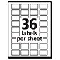 Avery Laser/Inkjet Multipurpose Labels, 1/2" x 3/4", White, 1008 Labels Per Pack (5418)
